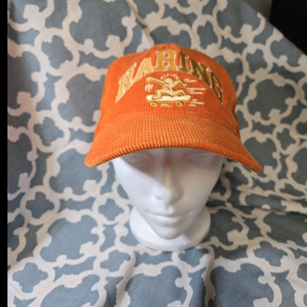 Keith Haring X Mad Engine Orange Corduroy Trucker Snapback